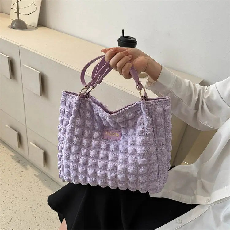 Bolso vertical cuadrado de lona elegante