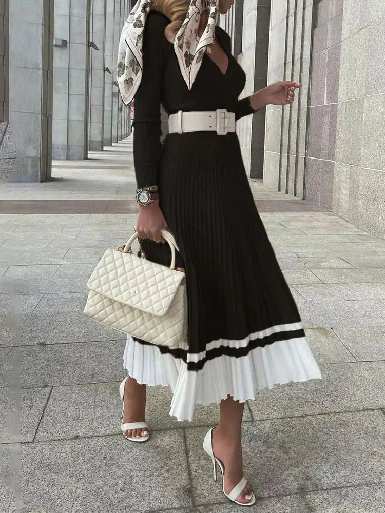Knitted Patchwork Dress