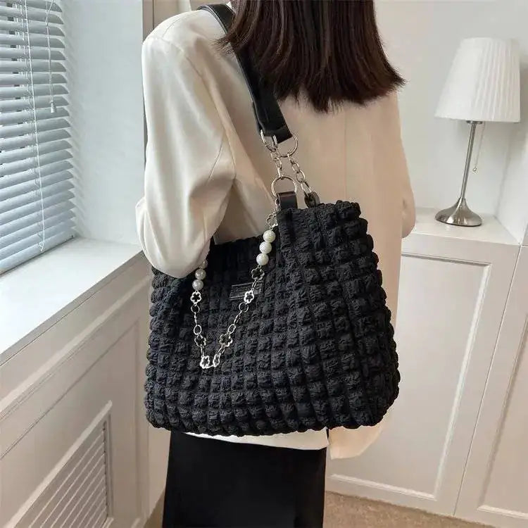 Bolso vertical cuadrado de lona elegante