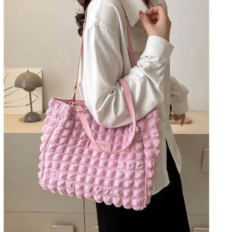 Bolso vertical cuadrado de lona elegante