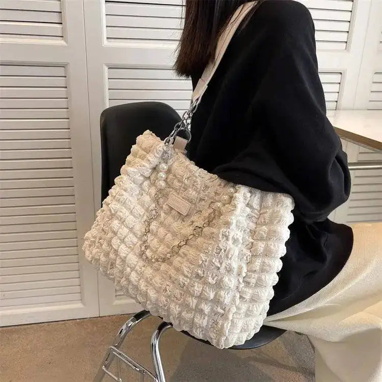 Bolso vertical cuadrado de lona elegante