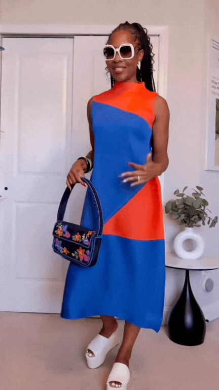 Color Pleated Dress