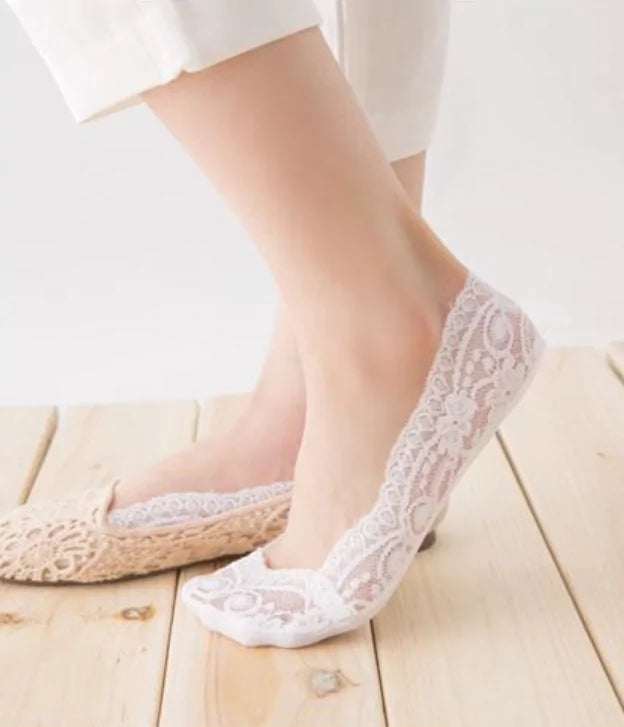 Calcetines de encaje antideslizantes premium invisibles