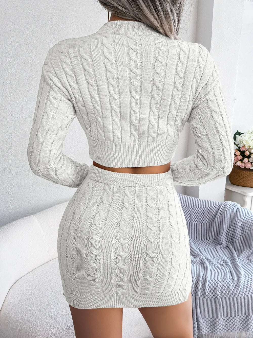 Slim Two Piece Sweater Set