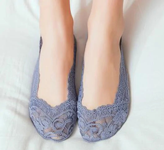 Calcetines de encaje antideslizantes premium invisibles