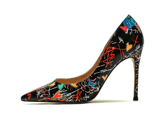 Artistic Graffiti Stiletto High Heels