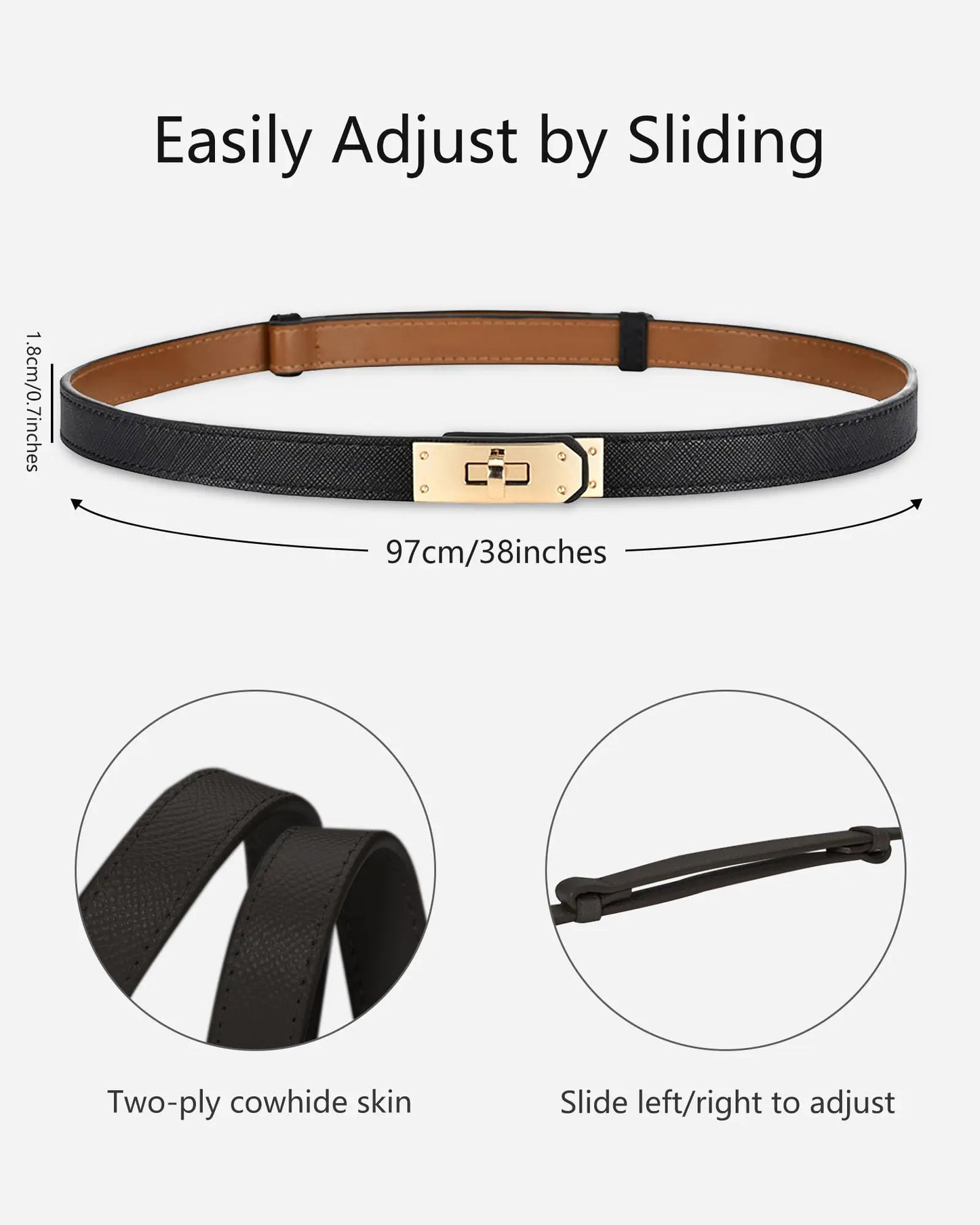 Skinny Leather Belt