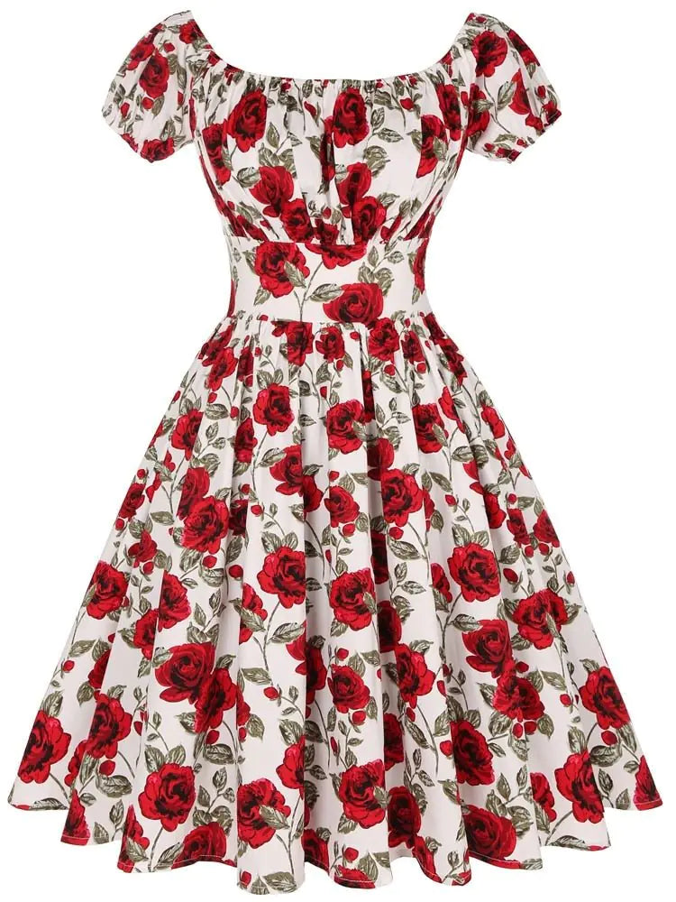 Vestido Rockabilly Mujer Swing, Vestidos de Fiesta- Años 50 60