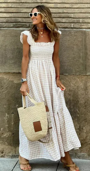 Plaid Sling Dress