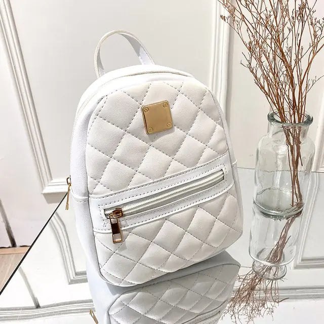 Mini Mochila para Mujer Bolso Bandolera Multifunción de Cuero PU