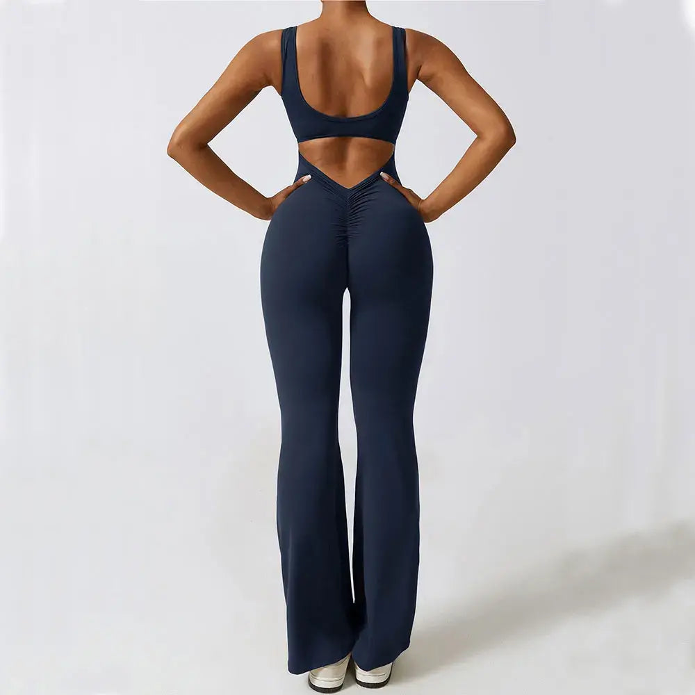 Sleeveless Flare Jumpsuit