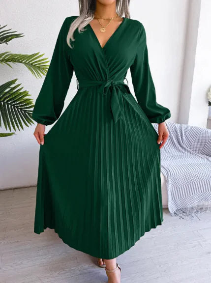 Elegant Pleated Maxi Dress