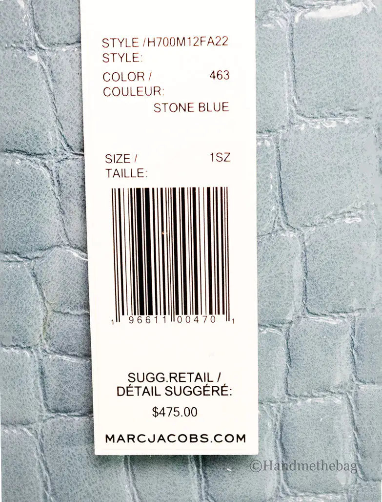 Marc Jacobs - Stone Blue Leather Satchel