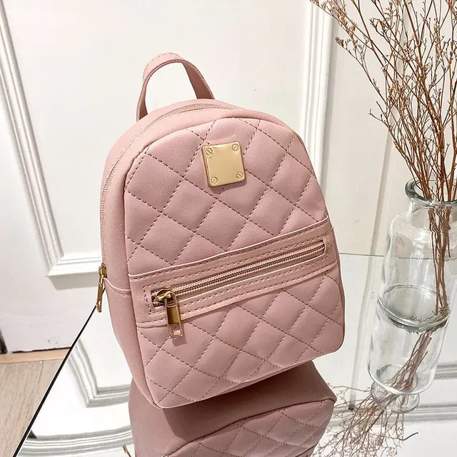 Mini Mochila para Mujer Bolso Bandolera Multifunción de Cuero PU