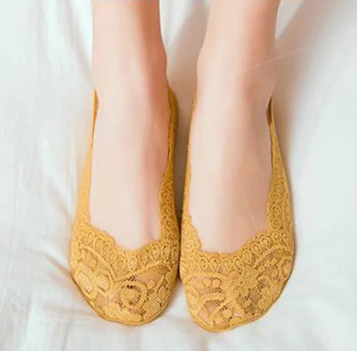 Calcetines de encaje antideslizantes premium invisibles