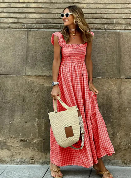 Plaid Sling Dress