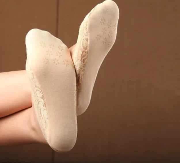 Calcetines de encaje antideslizantes premium invisibles