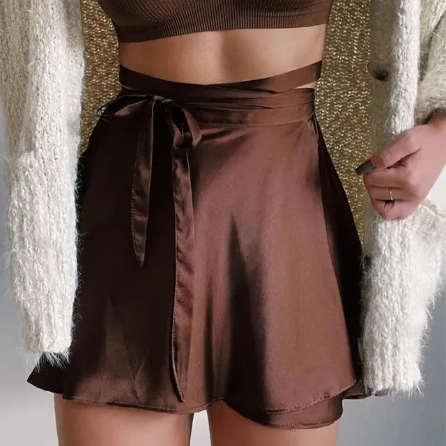 Satin Mini Skirt