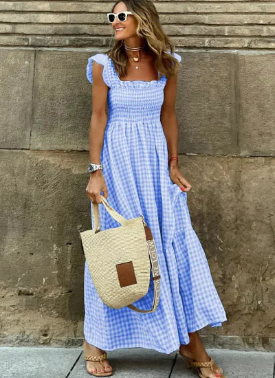 Plaid Sling Dress