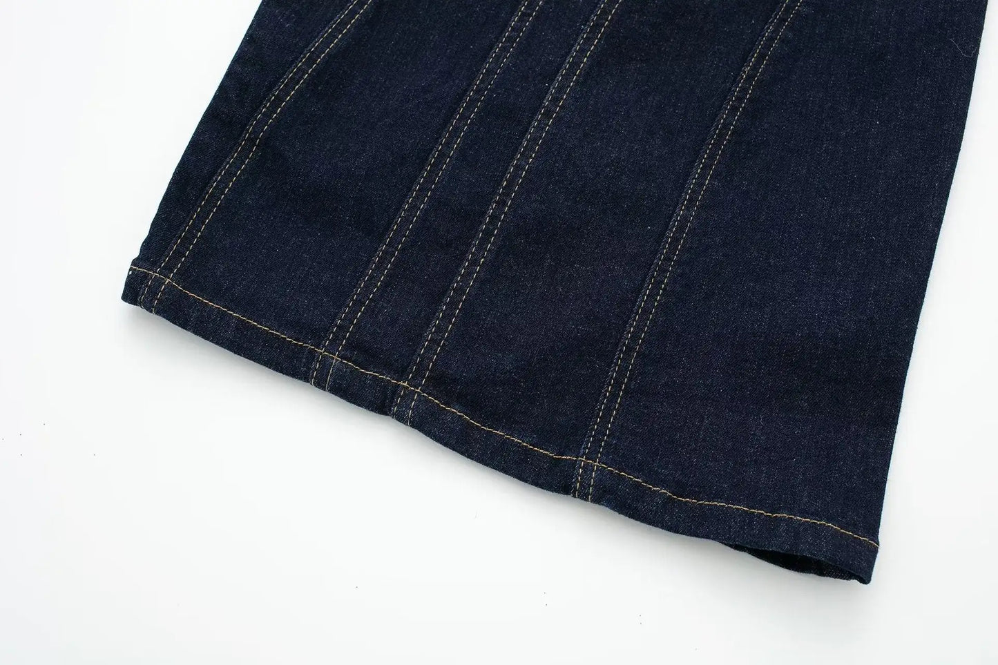 Swirl Thread Denim Dress