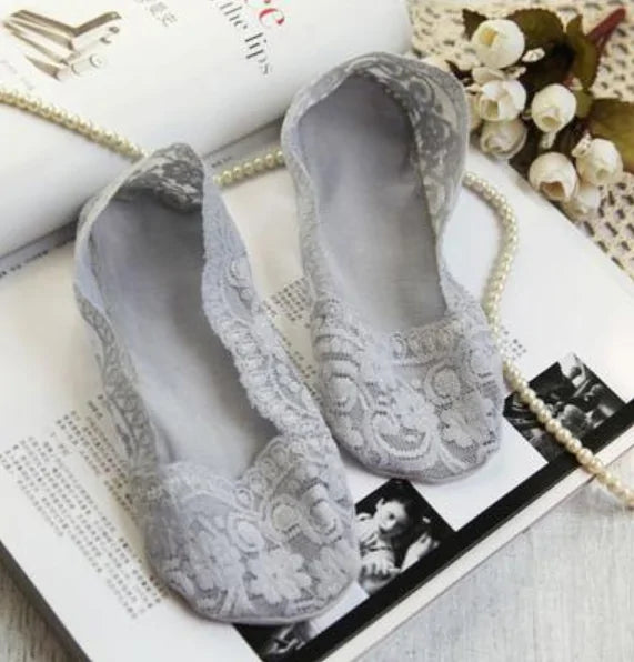 Calcetines de encaje antideslizantes premium invisibles