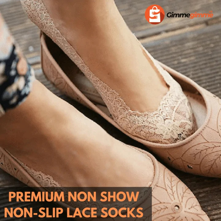 Calcetines de encaje antideslizantes premium invisibles