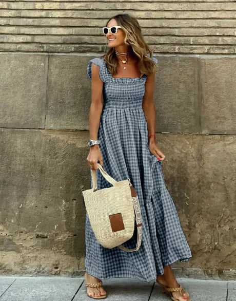 Plaid Sling Dress